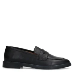 Zwarte leren penny loafers