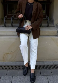 Zwarte leren penny loafers