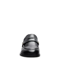 Zwarte leren penny loafers