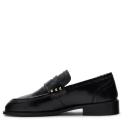 Zwarte leren penny loafers