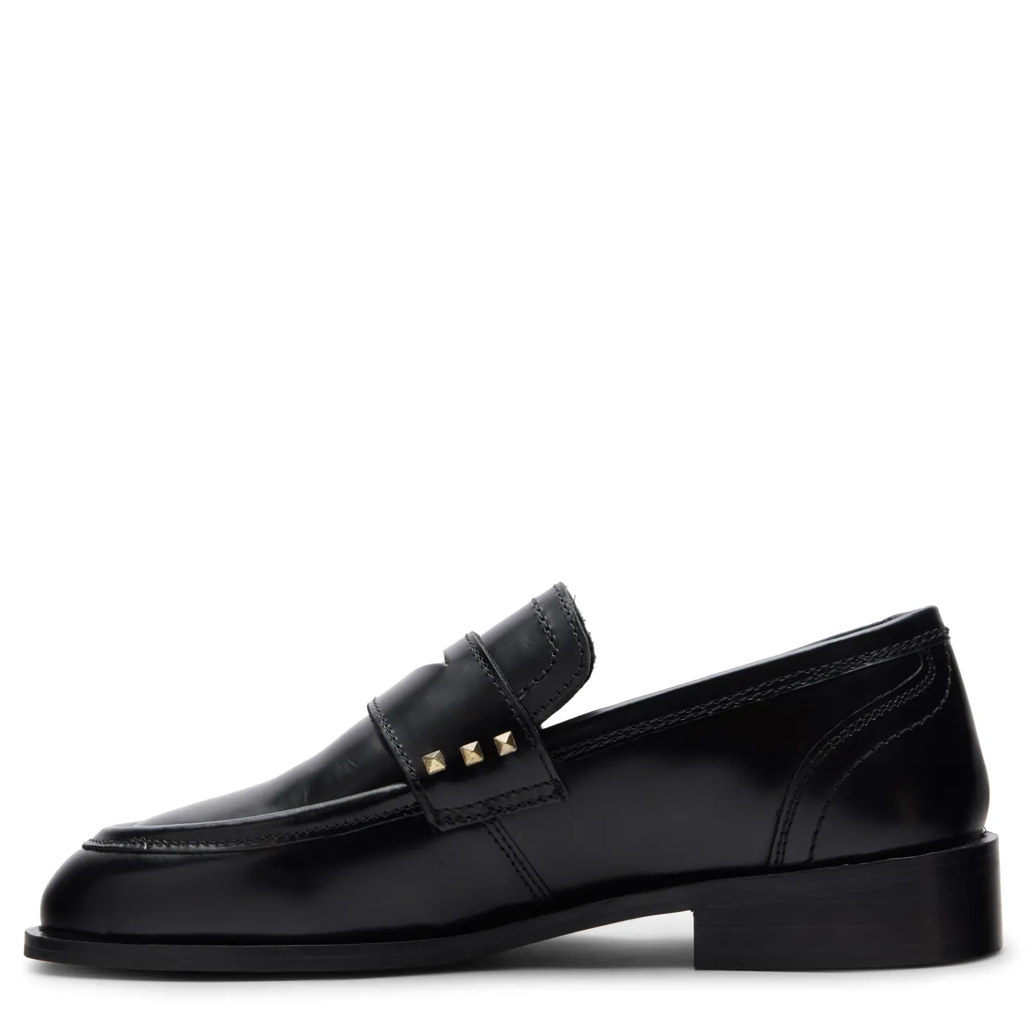 Zwarte leren penny loafers