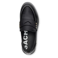 Zwarte leren penny loafers