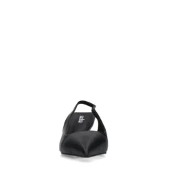 Zwarte leren slingback pumps