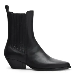 Zwarte leren western laarsjes