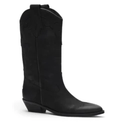 Zwarte nubuck cowboylaarzen