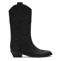 Zwarte nubuck cowboylaarzen
