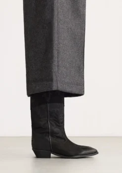 Zwarte nubuck cowboylaarzen