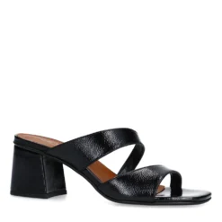 Zwarte sandalen met blokhak
