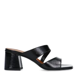 Zwarte sandalen met blokhak