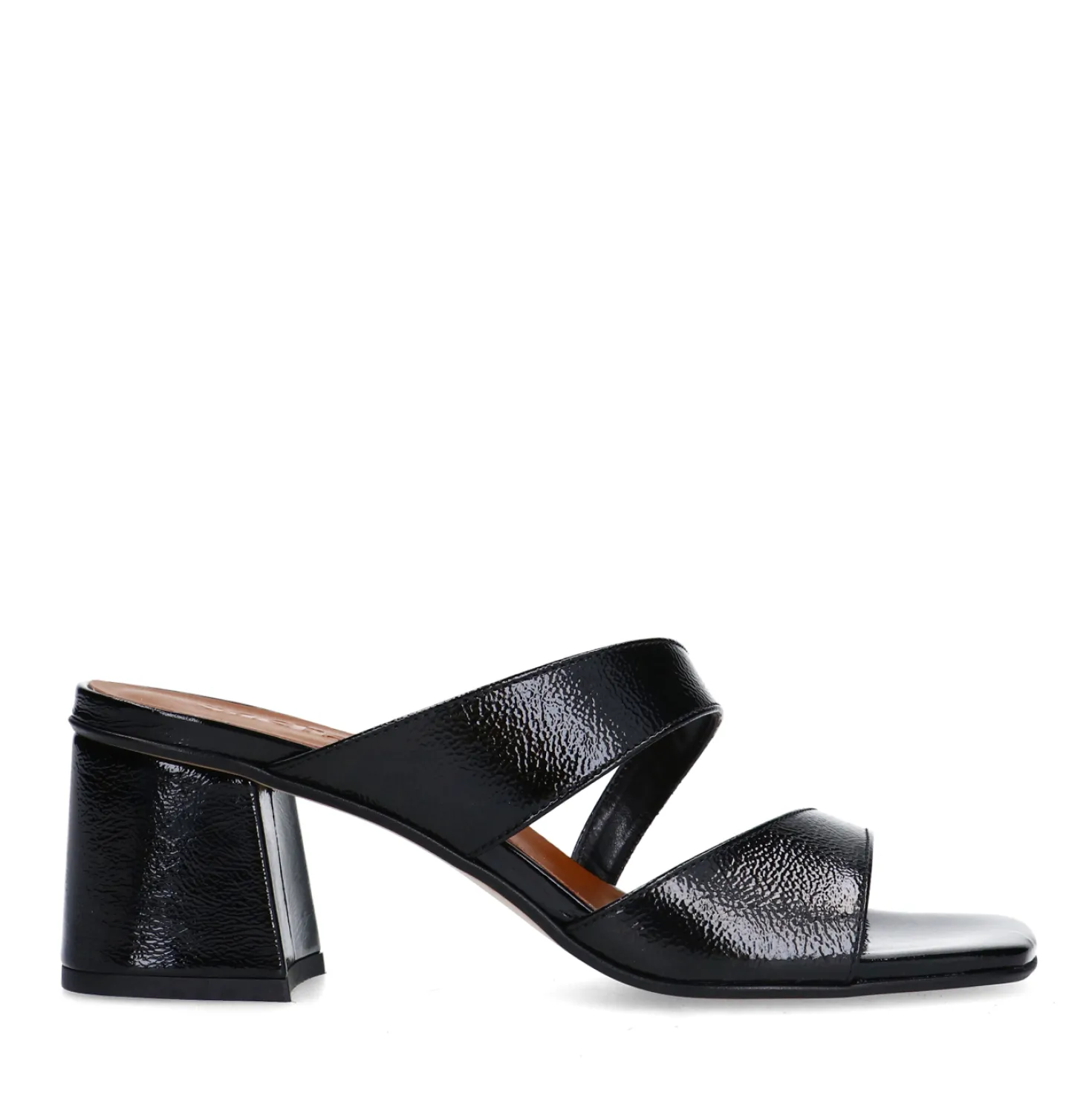 Zwarte sandalen met blokhak