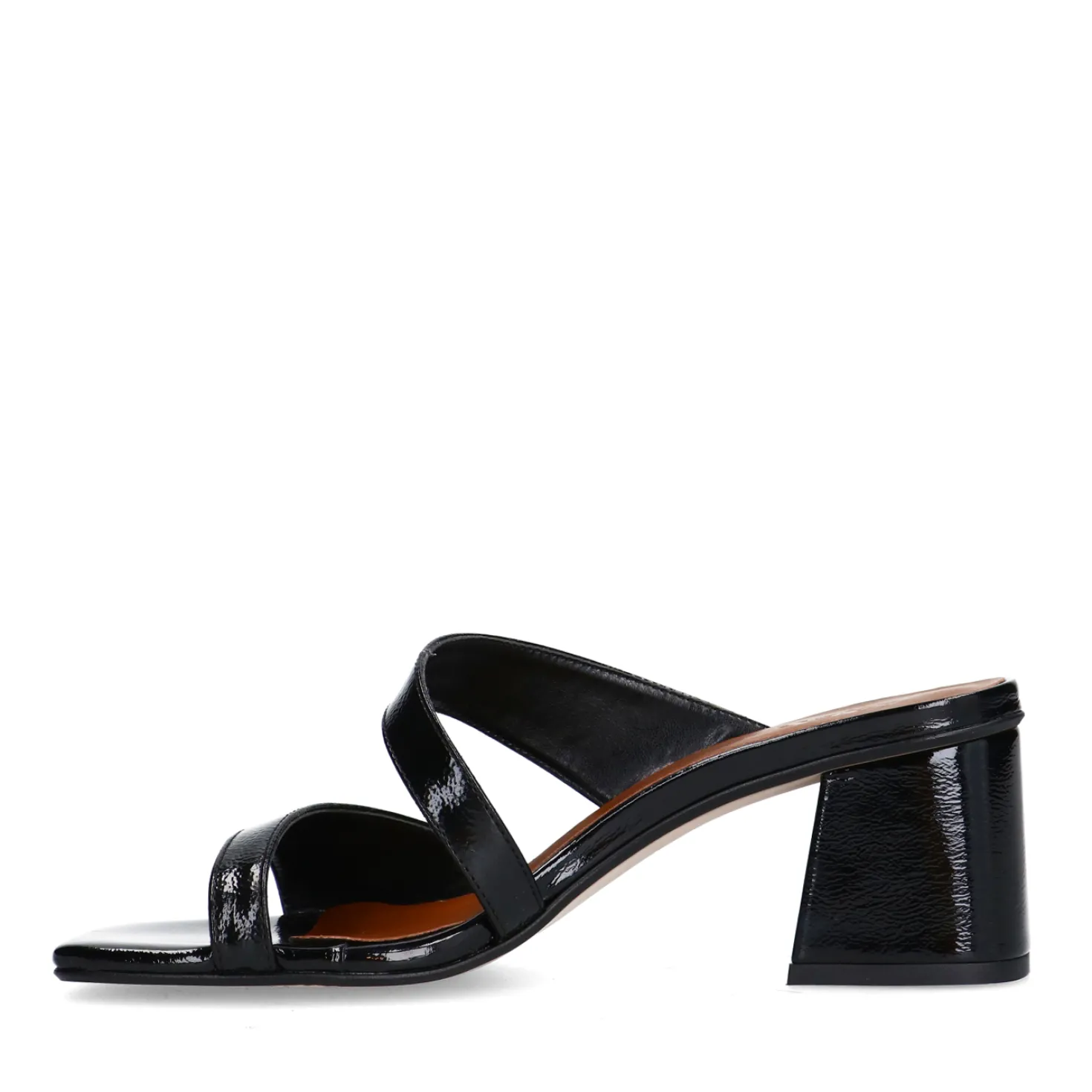 Zwarte sandalen met blokhak
