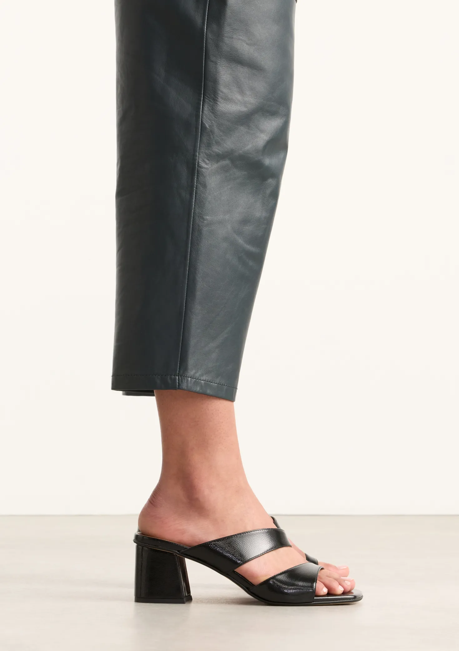 Zwarte sandalen met blokhak