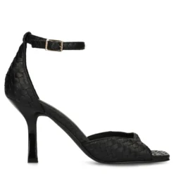 Zwarte sandalen met hak
