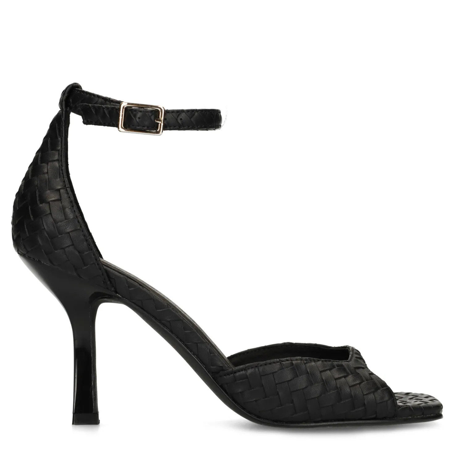 Zwarte sandalen met hak