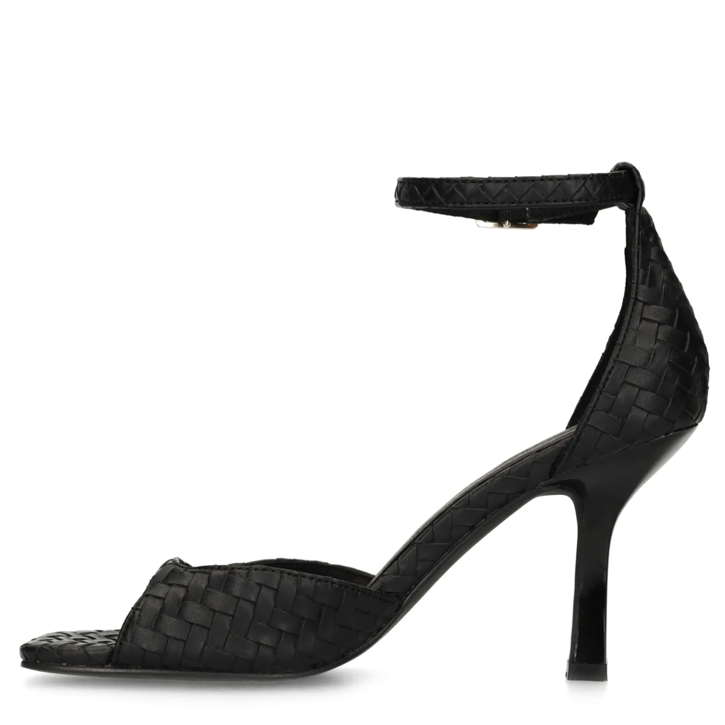 Zwarte sandalen met hak