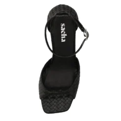 Zwarte sandalen met hak