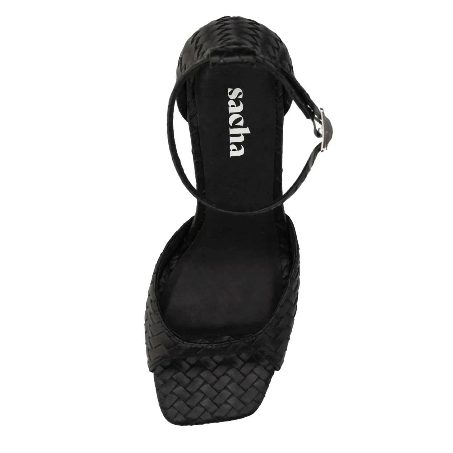 Zwarte sandalen met hak