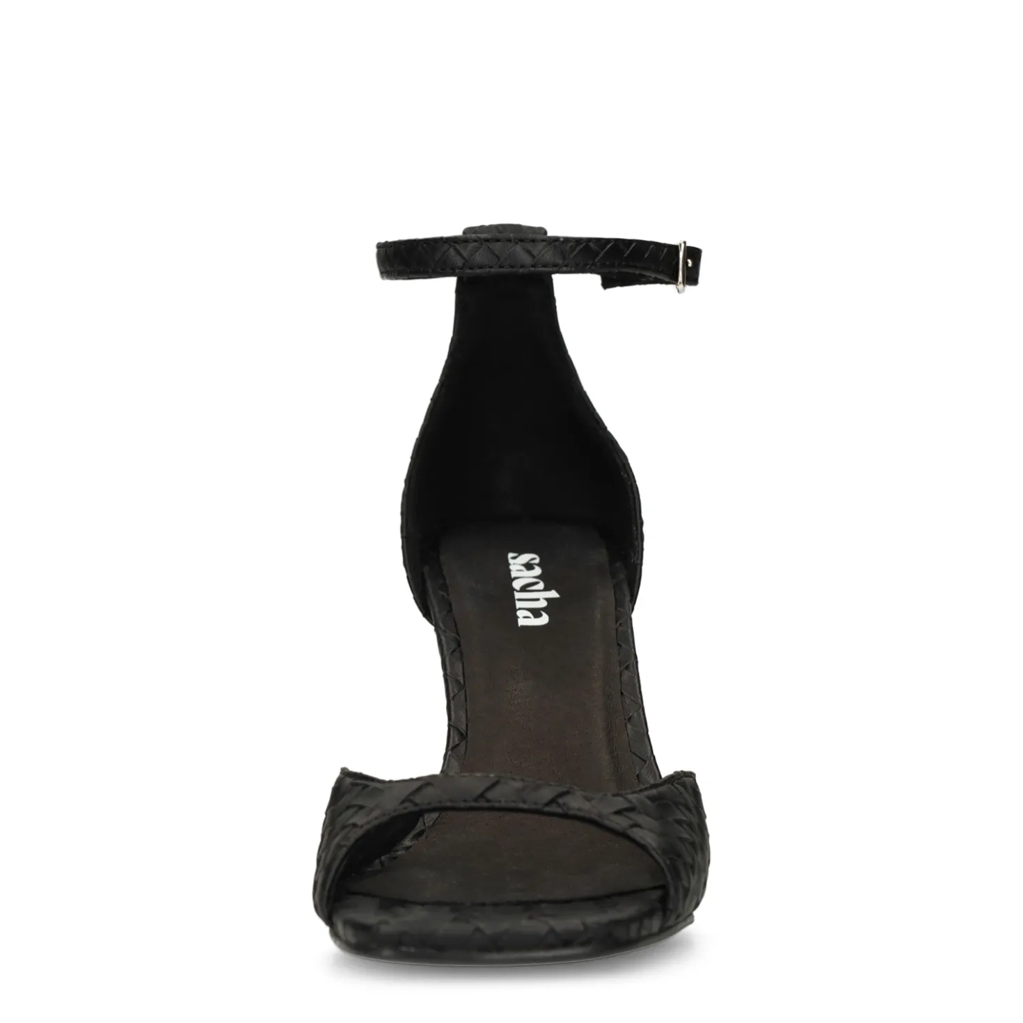 Zwarte sandalen met hak