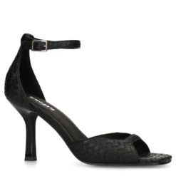 Zwarte sandalen met hak