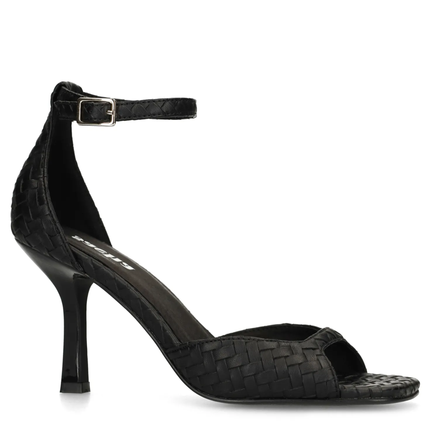 Zwarte sandalen met hak