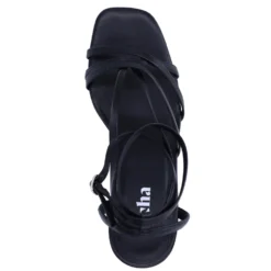 Zwarte sandalen met hak