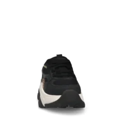 Zwarte sneakers met leopard print
