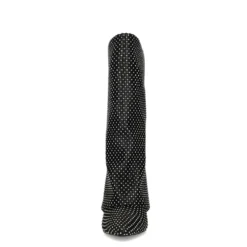 Zwarte strass laarzen met flap