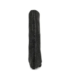 Zwarte strass laarzen met flap