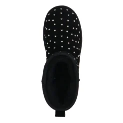 Zwarte suède enkelboots met studs