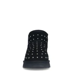 Zwarte suède enkelboots met studs