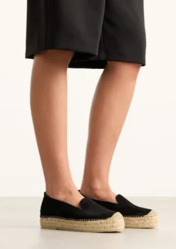 Zwarte suède espadrilles