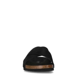 Zwarte suède slippers