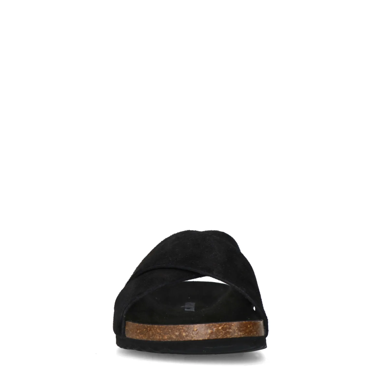 Zwarte suède slippers
