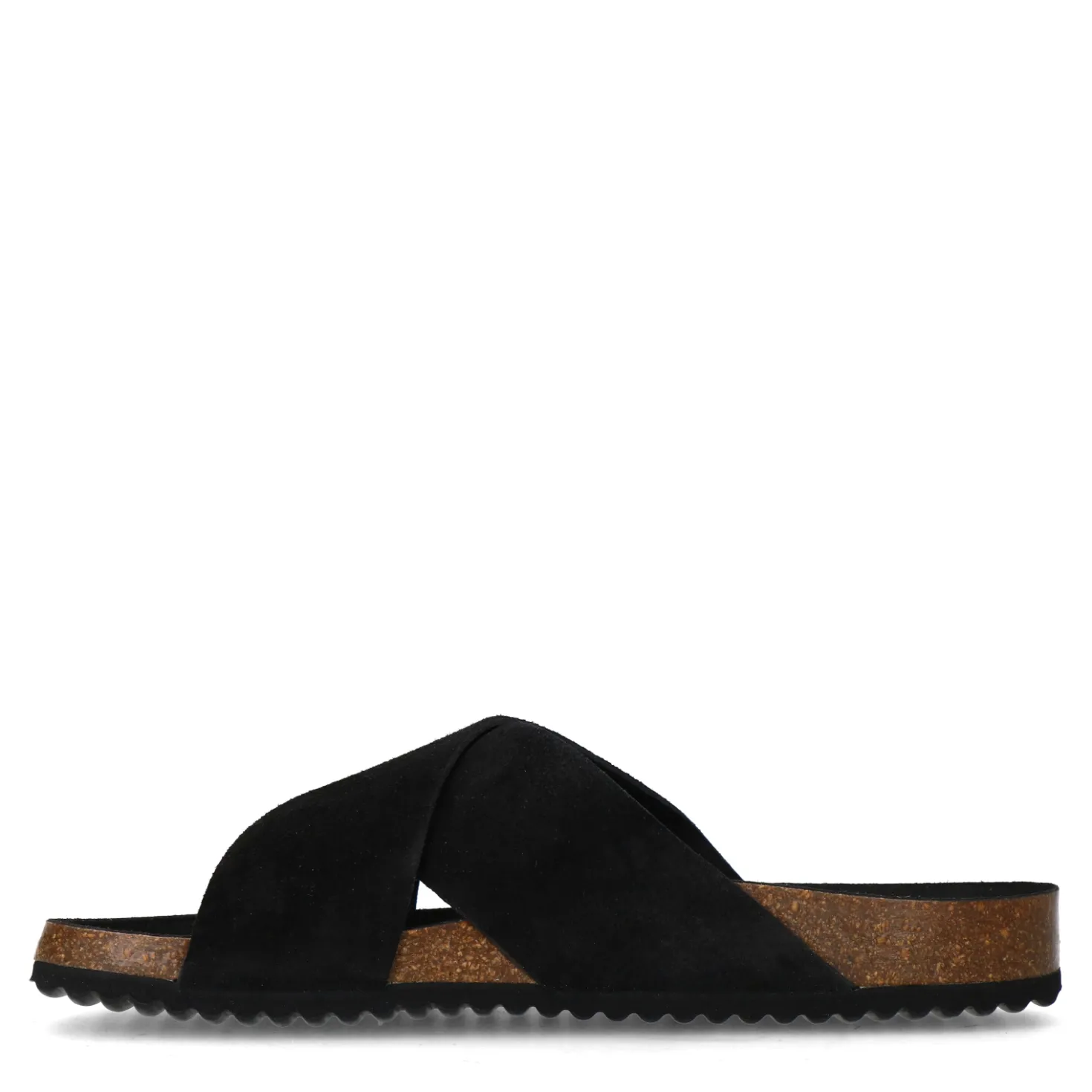 Zwarte suède slippers