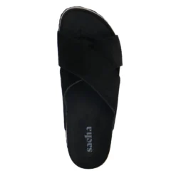 Zwarte suède slippers