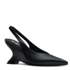 Zwarte wedge slingbacks
