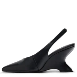 Zwarte wedge slingbacks