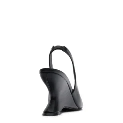 Zwarte wedge slingbacks