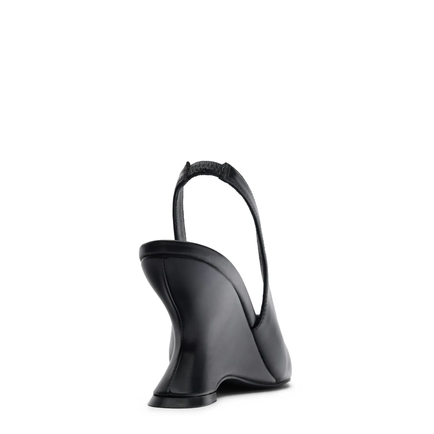 Zwarte wedge slingbacks