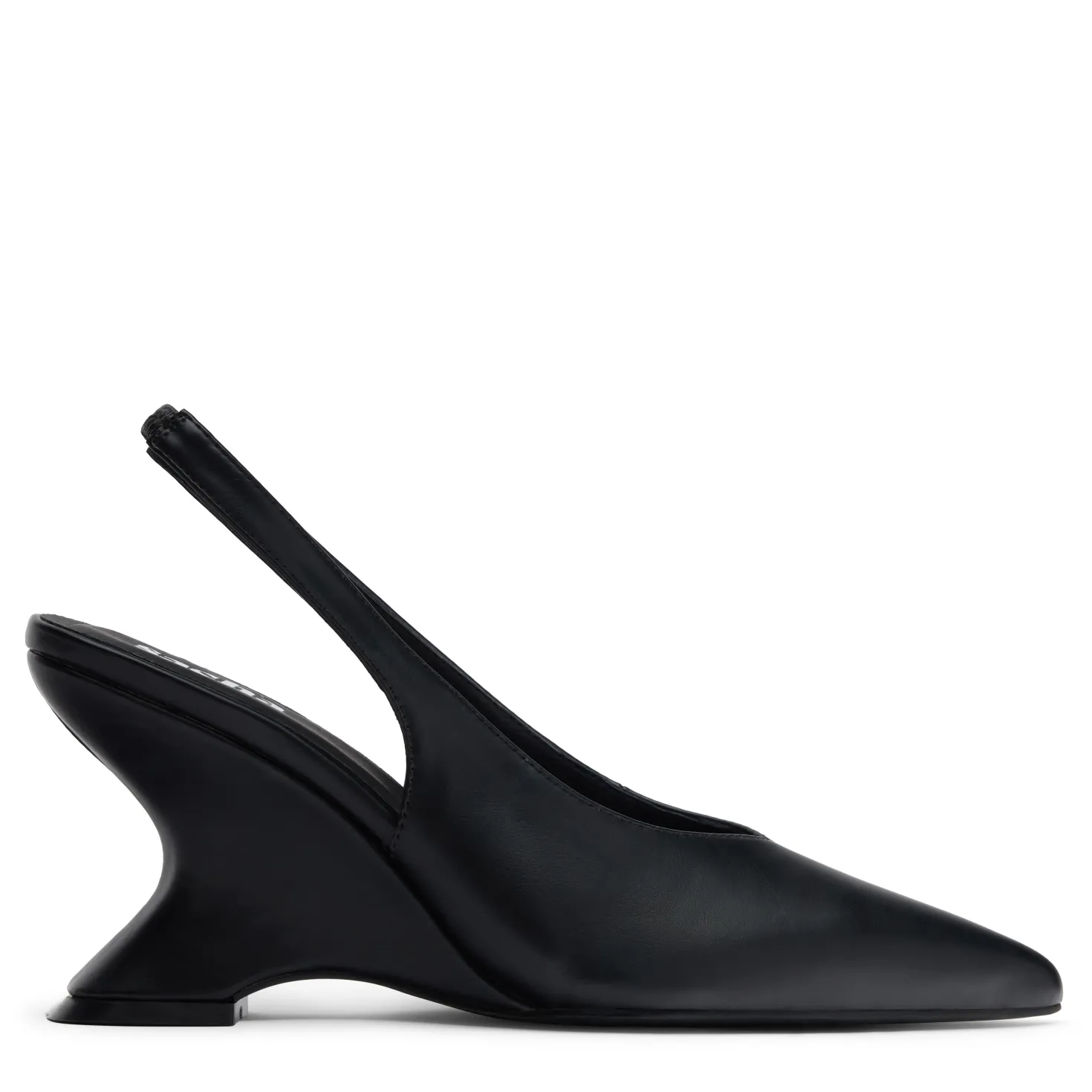 Zwarte wedge slingbacks