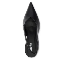 Zwarte wedge slingbacks