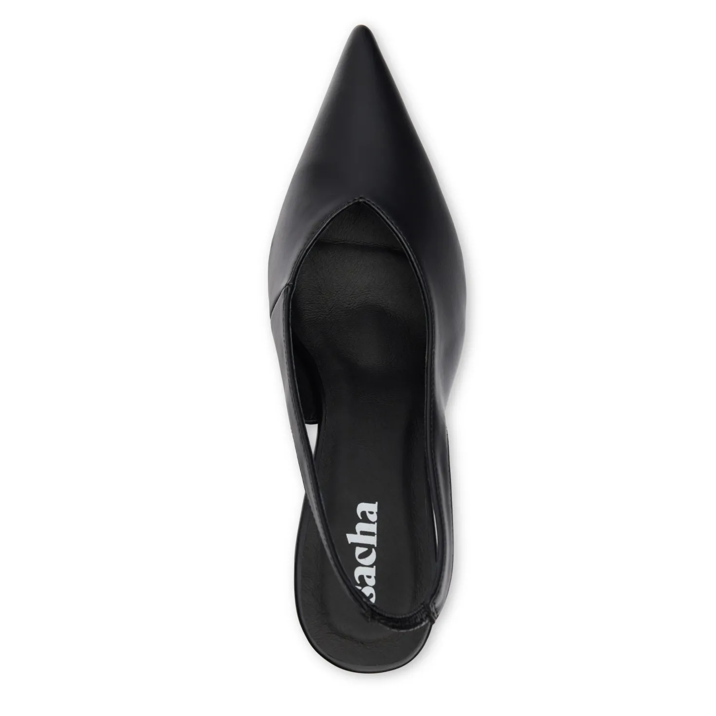 Zwarte wedge slingbacks