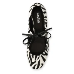 Zwarte zebra ballerina's