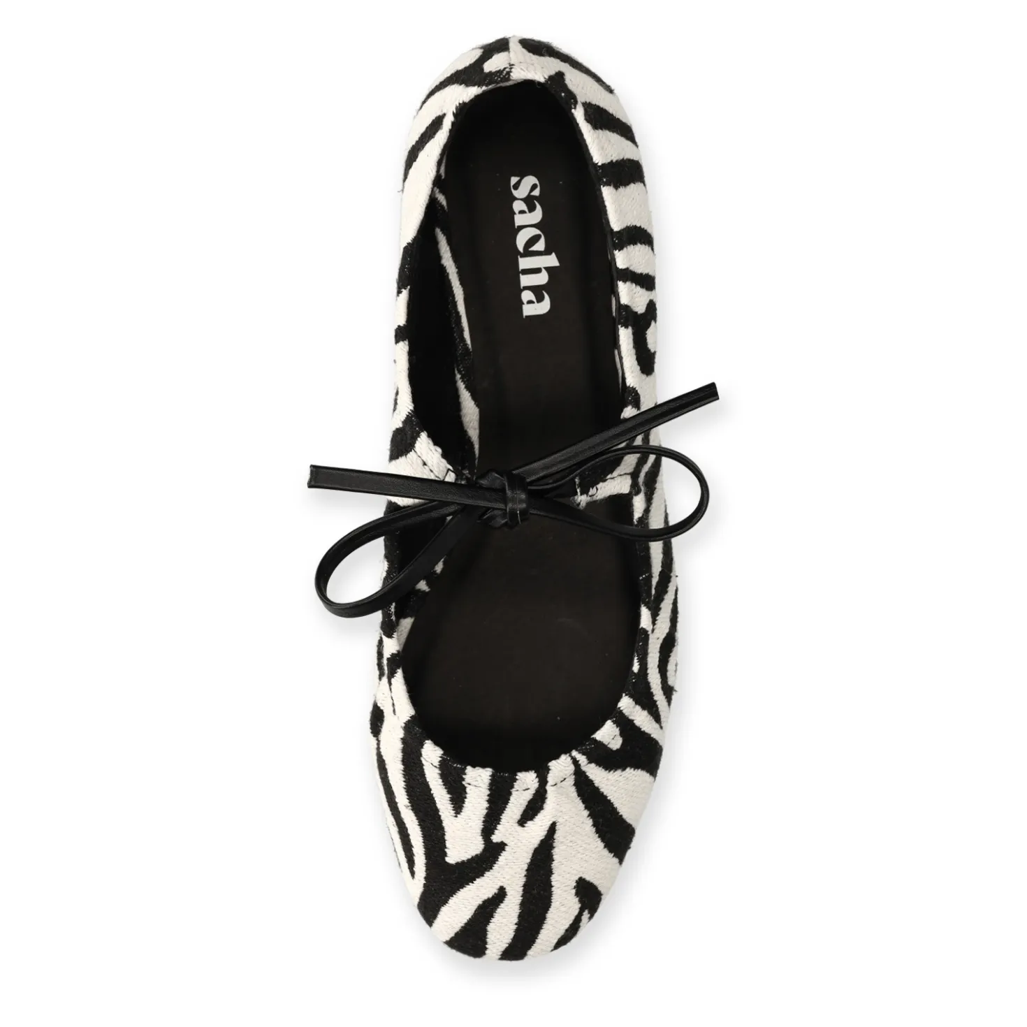 Zwarte zebra ballerina's
