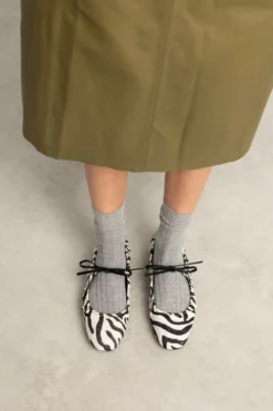 Zwarte zebra ballerina's