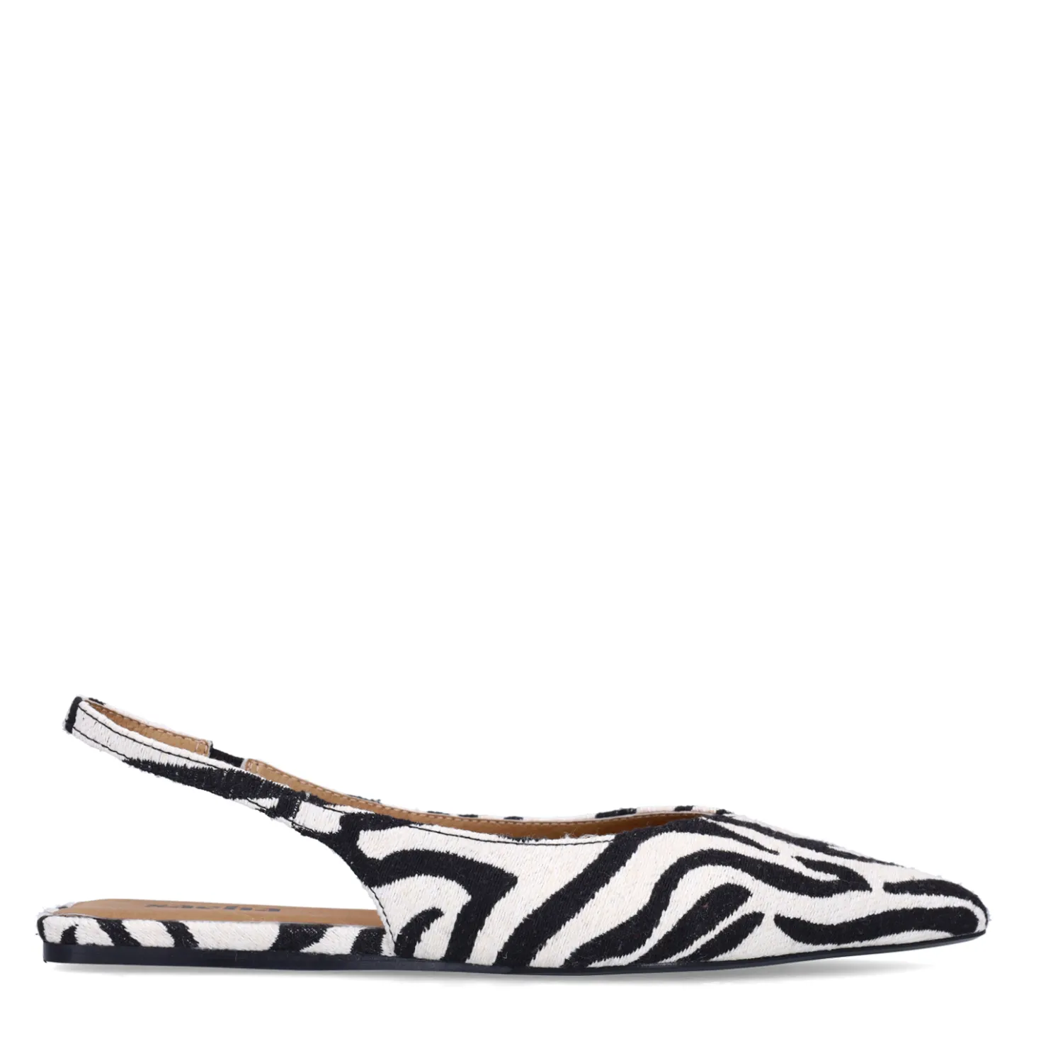Zwarte zebra slingbacks