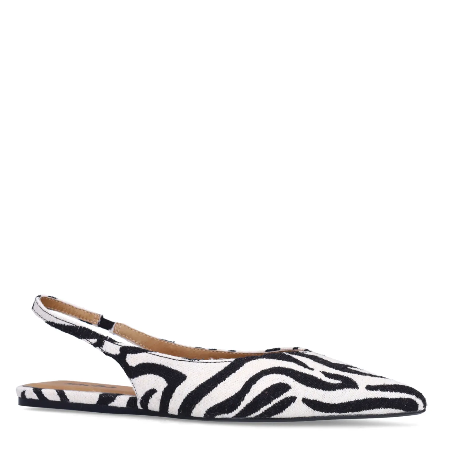 Zwarte zebra slingbacks