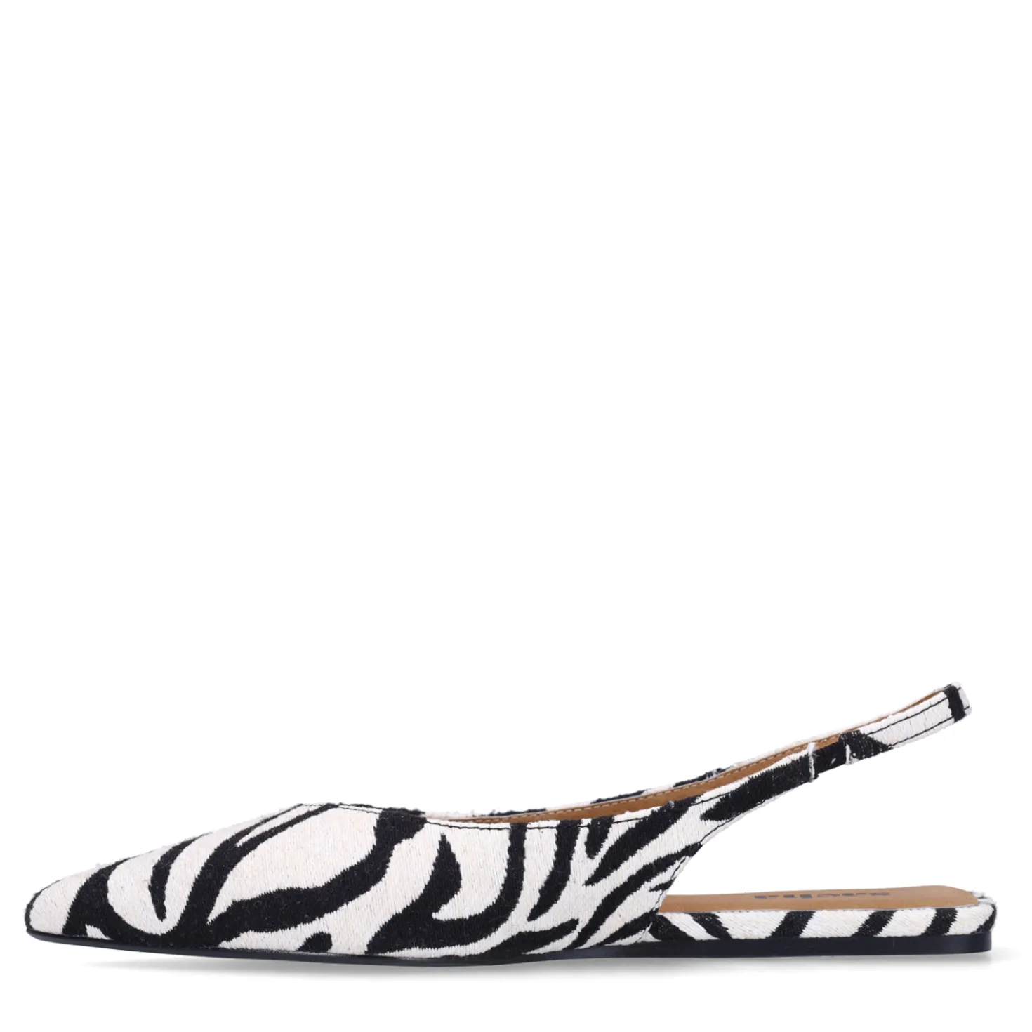Zwarte zebra slingbacks
