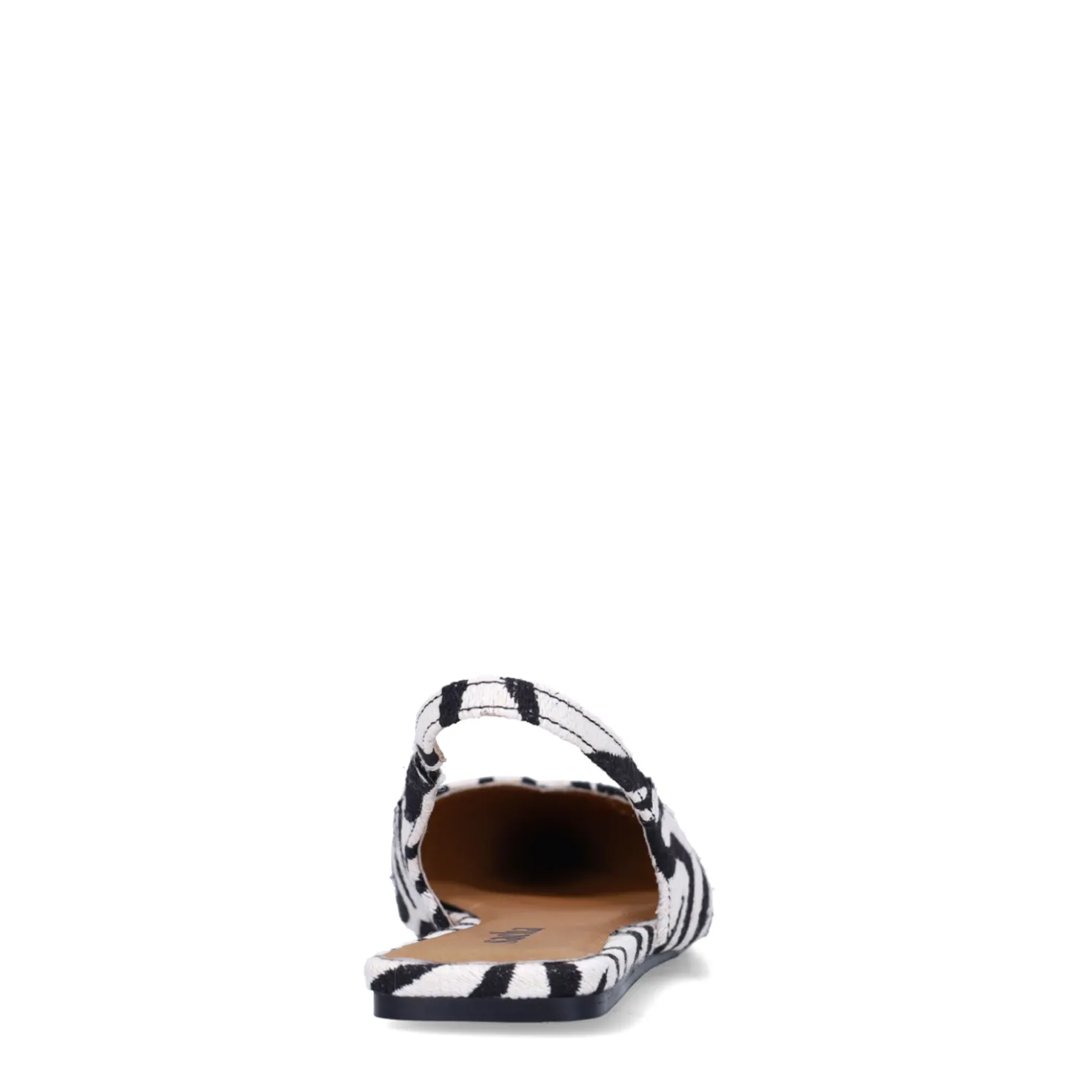 Zwarte zebra slingbacks
